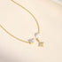 S925 pure silver exquisite pearl octagonal star high-end feeling collarbone chain - MOWTE