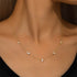 S925 pure silver geometric diamond collarbone necklace - MOWTE