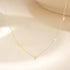 S925 pure silver geometric diamond collarbone necklace - MOWTE