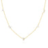 S925 pure silver geometric diamond collarbone necklace - MOWTE
