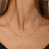 S925 pure silver women's layered gold-plated zircon necklace - MOWTE