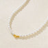 S925 sterling silver millet grain moon star pearl collarbone chain - MOWTE