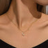 S925 sterling silver irregular crescent diamond collarbone chain pearl necklace - MOWTE