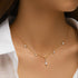 925 sterling silver geometric square zircon necklace - MOWTE