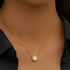 925 sterling silver personalized geometric circular diamond collarbone chain - MOWTE