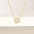 925 sterling silver personalized geometric circular diamond collarbone chain - MOWTE