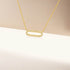 925 sterling silver square nail diamond collarbone chain - MOWTE