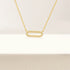 925 sterling silver square nail diamond collarbone chain - MOWTE