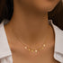 S925 sterling silver round plate layered for daily wear women's collarbone necklace - MOWTE