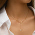 S925 sterling silver star moon four-star pendant collarbone chain tassel necklace set with diamonds - MOWTE