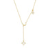 S925 sterling silver star moon four-star pendant collarbone chain tassel necklace set with diamonds - MOWTE