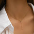 S925 sterling silver Y-shaped long tassel necklace with octagonal star diamond collarbone chain - MOWTE