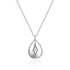 925 sterling silver water drop diamond women's collarbone necklace - MOWTE