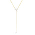 S925 pure silver diamond set geometric Y-shaped trendy women's water droplet super sparkling collarbone chain - MOWTE