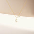 925 sterling silver star moon diamond set women's layered necklace - MOWTE