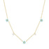 S925 sterling silver flower diamond layered necklace with turquoise collarbone chain for women - MOWTE