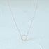 S925 sterling silver diamond set geometric circle women's collarbone chain - MOWTE
