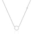S925 sterling silver diamond set geometric circle women's collarbone chain - MOWTE