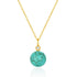 925 sterling silver spherical turquoise pendant collarbone necklace - MOWTE