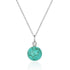 925 sterling silver spherical turquoise pendant collarbone necklace - MOWTE