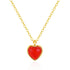 925 sterling silver agate necklace heart-shaped peach heart pendant collarbone chain - MOWTE