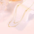 S925 sterling silver double-layer stacked zircon versatile trendy ins collarbone chain - MOWTE