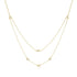 S925 sterling silver double-layer stacked zircon versatile trendy ins collarbone chain - MOWTE