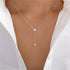 925 sterling silver tassel Y-shaped double core diamond necklace - MOWTE