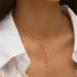 925 sterling silver tassel Y-shaped double core diamond necklace - MOWTE
