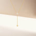 925 sterling silver tassel Y-shaped double core diamond necklace - MOWTE