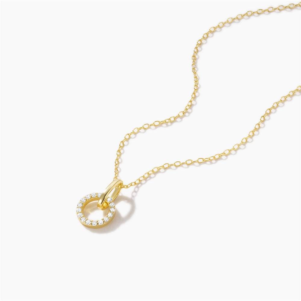 S925 pure silver light luxury interlocking micro zirconia chain - MOWTE