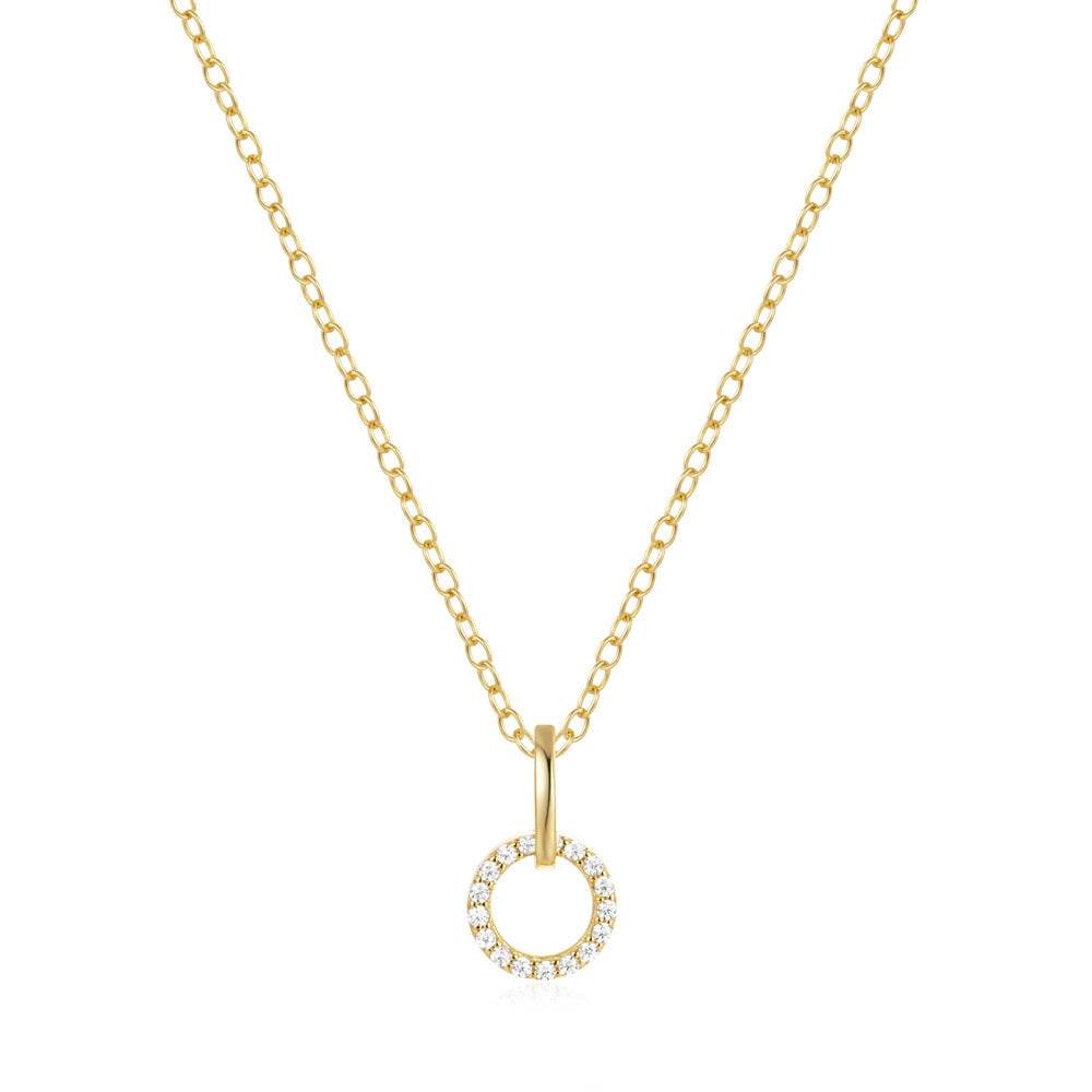 S925 pure silver light luxury interlocking micro zirconia chain - MOWTE