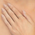 S925 pure silver single row diamond ins women's wedding ring - MOWTE