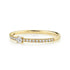 S925 pure silver single row diamond ins women's wedding ring - MOWTE