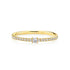 S925 pure silver single row diamond ins women's wedding ring - MOWTE