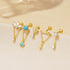 S925 pure silver personalized geometric diamond inlaid cartilage puncture internal thread daily matching ear bone nail - MOWTE