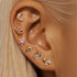 S925 Pure Silver Starry Sky Series Color Diamond Earring Set - MOWTE