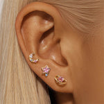 S925 Pure Silver Starry Sky Series Color Diamond Earring Set - MOWTE