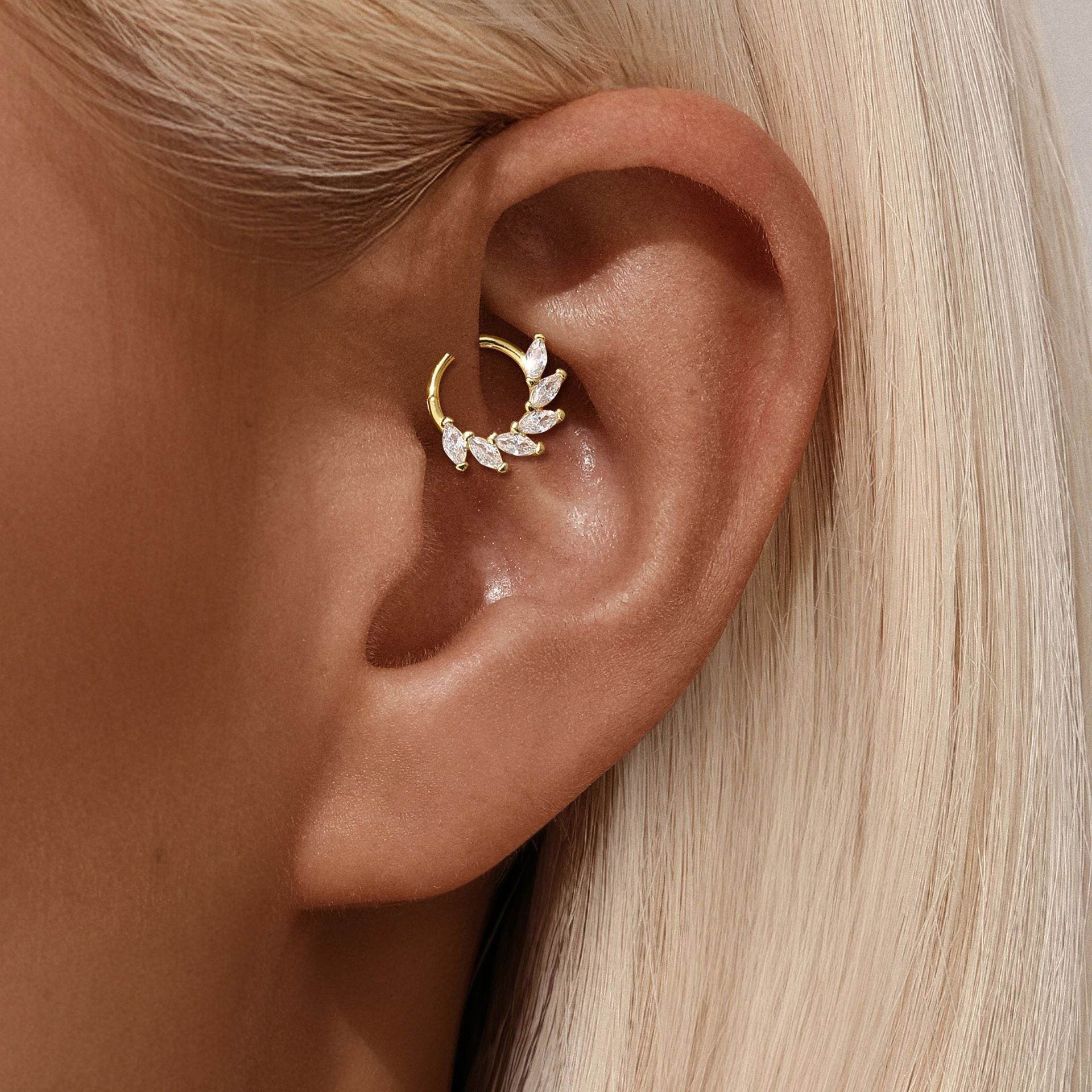 S925 sterling silver daily wear diamond ear bone clip - MOWTE