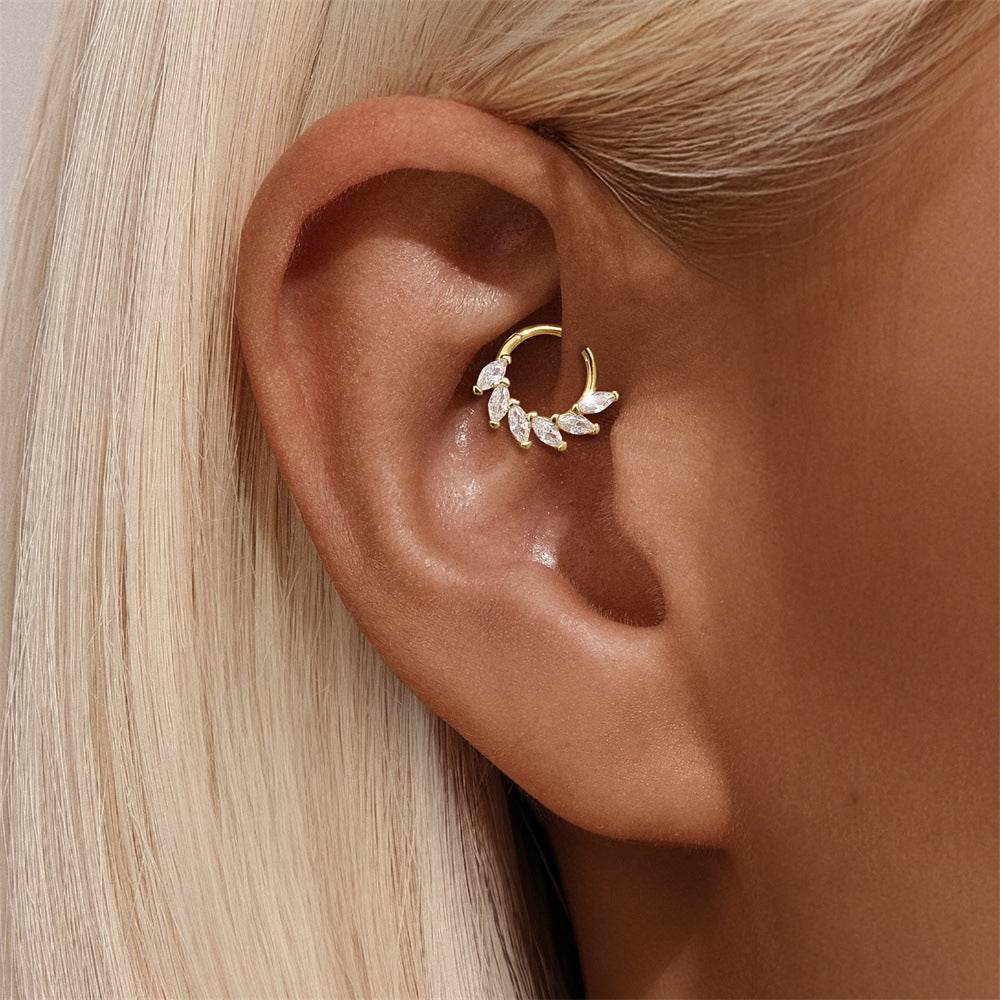 S925 sterling silver daily wear diamond ear bone clip - MOWTE