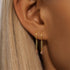 Geometric tassel S925 pure silver stone earrings - MOWTE