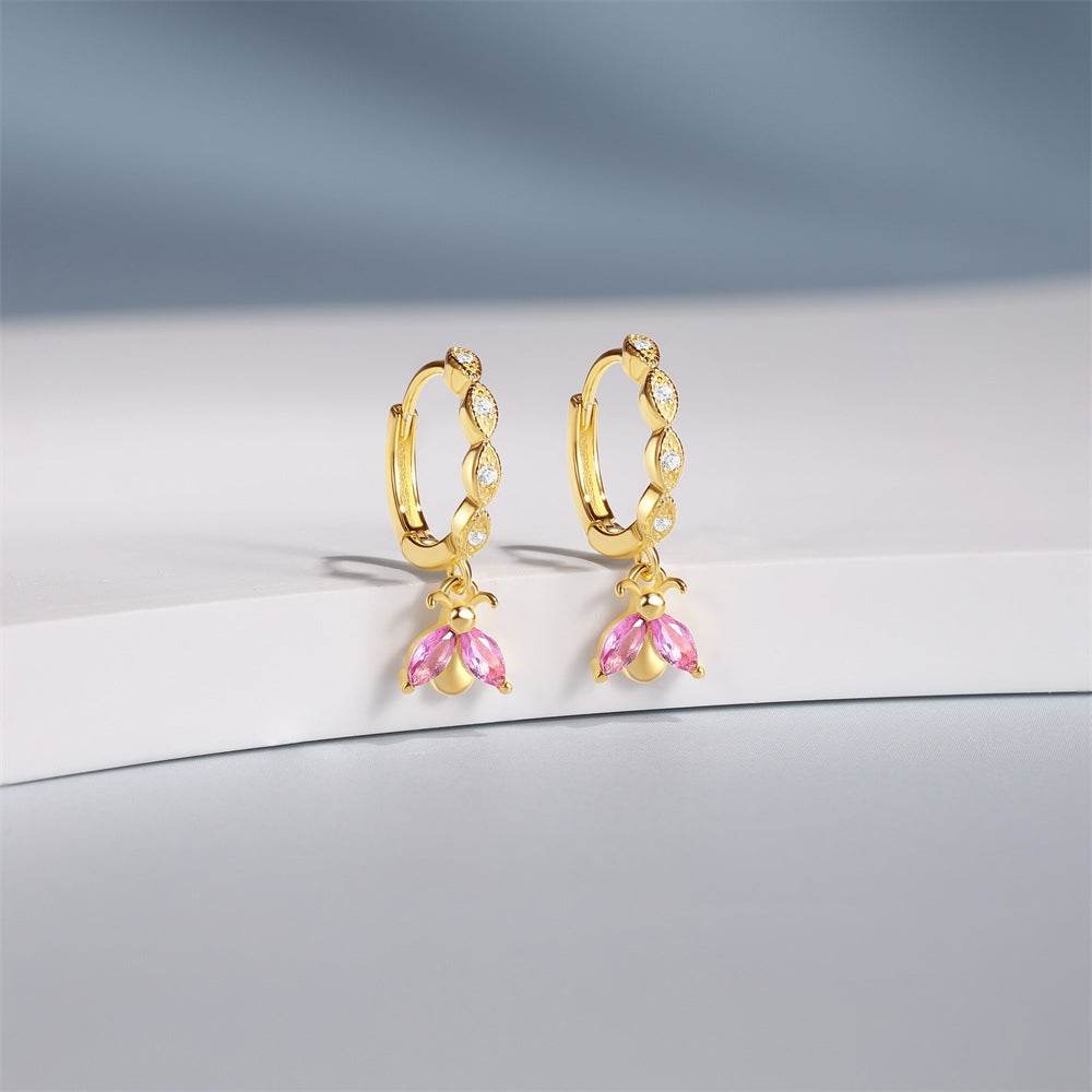 Tassel S925 pure silver flower earrings - MOWTE