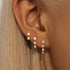 Zircon Three Piece S925 Women's Ear Studs Set - MOWTE