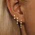 Zircon Three Piece S925 Women's Ear Studs Set - MOWTE
