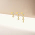 Zircon Three Piece S925 Women's Ear Studs Set - MOWTE