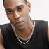 Colored agate necklace for men retro crystal stone pendant collarbone chain - MOWTE
