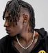 Pure silver heart-shaped pearl necklace men's accessories hip-hop style personalized couple trendy brand black collarbone chain ins - MOWTE