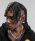 Pure silver heart-shaped pearl necklace men's accessories hip-hop style personalized couple trendy brand black collarbone chain ins - MOWTE