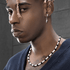 Black agate necklace men's and women's hip-hop trend white shell handmade bead collarbone chain neck chain - MOWTE