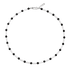Black agate necklace men's and women's hip-hop trend white shell handmade bead collarbone chain neck chain - MOWTE